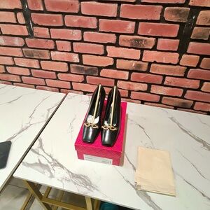 Tory Burch Black Heels with Gold Accent